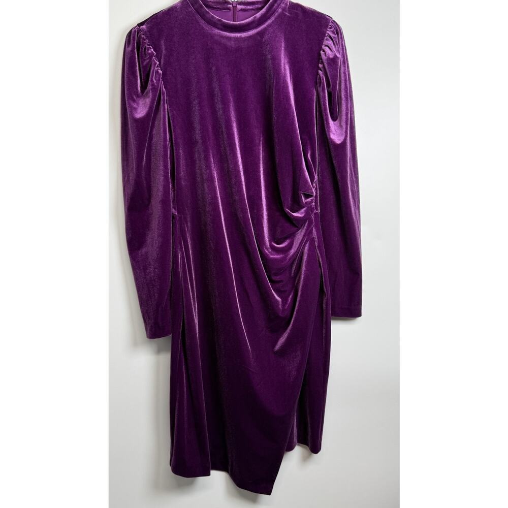 Clover & Sloane Purple Velvet Midi Dress 6 Whimsigoth Fairy Grunge Goth Romantic